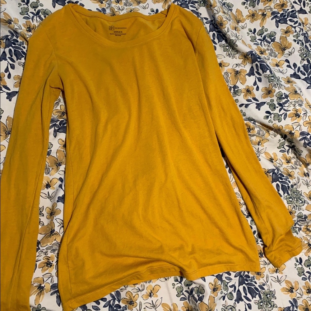 No Boundaries Mustard Yellow Long Sleeve